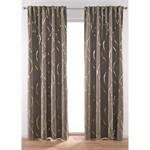 bonprix Abdunkelnder Vorhang mit Glanzdruck (1er Pack)braun 4 (H/B: 245/130 cm)false