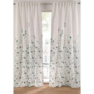 bonprix Struktur Vorhang mit floralem Druck (1er Packweiß 4 (H/B: 245/135 cm)false
