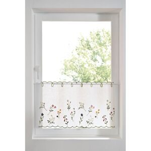 bonprix Scheibengardine mit Blumen Stickereiweiß 5 (H/B: 60/115 cm)false