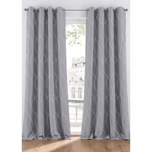 bonprix Jacquard Vorhang (1er Pack)grau 4 (H/B: 245/140 cm)false