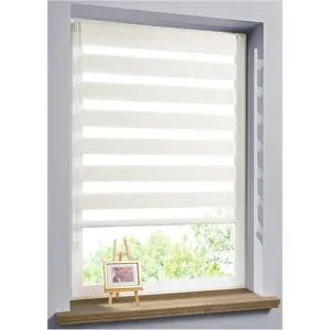 bonprix Doppelrollo in Leinen-Optikbeige 6 (H/B: 130/90 cm)false