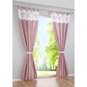 bonprix Vorhang aus Bio-Baumwolle mit Raffhalter (1er Pack)rot 3 (H/B: 175/110 cm)false