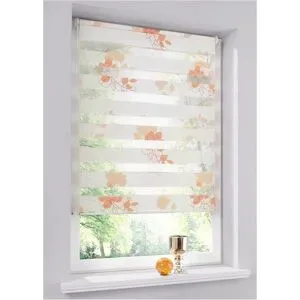 bonprix Doppelrollo mit Blumenmusterorange 8 (H/B: 130/120 cm)false