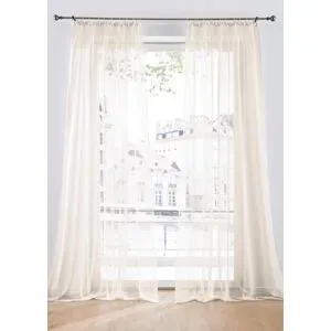 bonprix Gardinen aus leichtem Voile (2er Pack)beige 4 (H/B: 245/150 cm)false