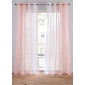 bonprix Gardinen aus leichtem Voile, auch in extra lang (2er Pack)rosa 6 (H/B: 295/144 cm)false