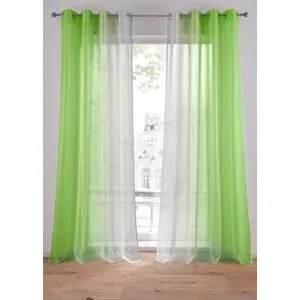 bonprix Gardinen aus leichtem Voile, auch in extra lang (2er Pack)grün 4 (H/B: 245/144 cm)false