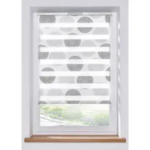 bonprix Doppelrollo mit Kreisengrau 9 (H/B: 200/80 cm)false