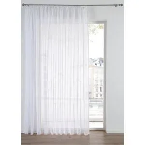bonprix Gardinen Store aus feiner Sable Struktur mit recyceltem Polyesterweiß 4 (H/B: 145/450 cm)false