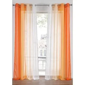 bonprix Gardinen aus leichtem Voile, auch in extra lang (2er Pack)orange 4 (H/B: 245/144 cm)false