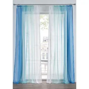 bonprix Gardinen aus leichtem Voile, auch in extra lang (2er Pack)blau 6 (H/B: 295/144 cm)false