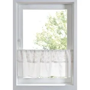 bonprix Scheibengardine aus Bio-Baumwolleweiß 3 (H/B: 45/90 cm)false