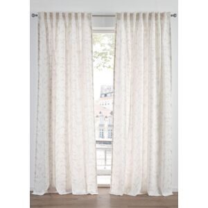 bonprix Halbtransparente Gardinen aus recyceltem Polyester, auch in extra lang (2er Pack)beige 6 (H/B: 300/135 cm)false