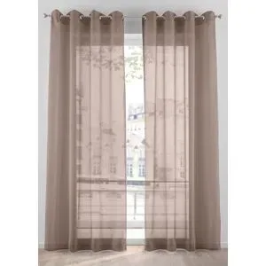 bonprix Gardine aus leichtem Voile (1er Pack)braun 3 (H/B: 225/140 cm)false