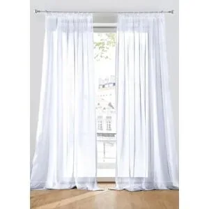 bonprix Gardine aus feiner Batist Struktur (1er Pack)weiß 3 (H/B: 225/140 cm)false