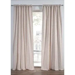 bonprix Jacquard Vorhang aus Bio Baumwolle (1er Pack)beige 2 (H/B: 175/110 cm)false