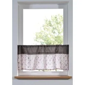 bonprix Scheibengardine aus Bio-Baumwollegrau 3 (H/B: 45/90 cm)false