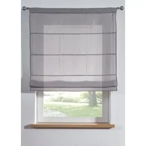 bonprix Faltrollo einfarbig, in vielen Größengrau 8 (H/B: 210/70 cm)false
