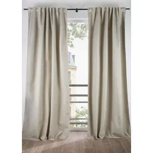 bonprix Verdunkelungsvorhang mit grober Struktur, auch in extra lang (1er Pack)beige 6 (H/B: 300/130 cm)false