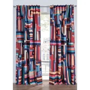 bonprix Verdunkelungsvorhang mit beschichteter Rückseite, auch in extra lang (1er Pack)bunt 5 (H/B: 265/135 cm)false