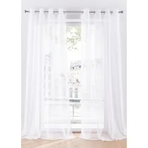 bonprix Gardine mit feiner Struktur, auch in extralang (1er Pack)weiß 1 (H/B: 145/140 cm)false