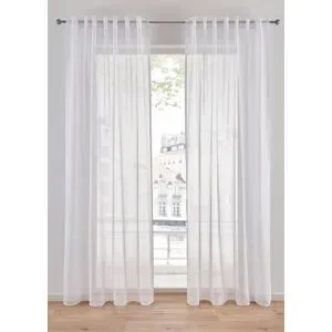 bonprix Gardine aus leichtem Voile mit verdeckten Schlaufen (1er Pack)weiß 1 (H/B: 145/140 cm)false