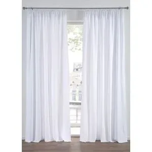 bonprix Pflegeleichte Vorhänge mit recyceltem Polyester (2er Pack)weiß 1 (H/B: 145/140 cm)false