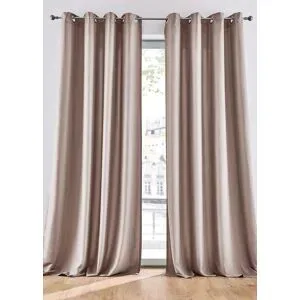 bonprix Pflegeleichte Vorhänge mit recyceltem Polyester(2er Pack)beige 6 (H/B: 300/140 cm)false