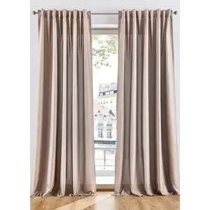 bonprix Pflegeleichte Vorhänge aus recyceltem Polyester (2er Pack)beige 4 (H/B: 245/140 cm)false
