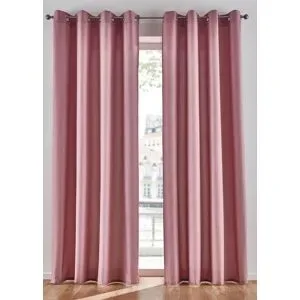 bonprix Pflegeleichte Vorhänge mit recyceltem Polyester(2er Pack)rosa 5 (H/B: 265/140 cm)false