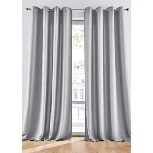 bonprix Pflegeleichte Vorhänge mit recyceltem Polyester(2er Pack)grau 2 (H/B: 175/140 cm)false