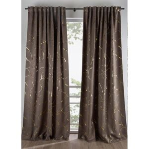 bonprix Abdunkelnder Vorhang mit Glanzdruck (1er Pack)braun 3 (H/B: 225/130 cm)false