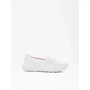 bonprix Komfort-Slip-On-Sneaker mit leichter Sohleweiß 42Damen