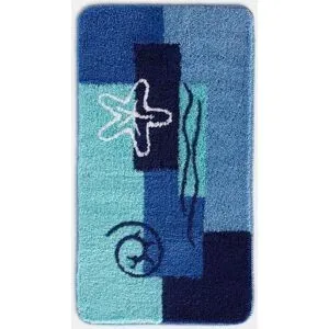 bonprix Badematte mit maritimen Motivenblau 10 (3-tlg. Set Badematte 50/90 cm, Vorleger für Hänge-WC, WC-Deckelbezug)false