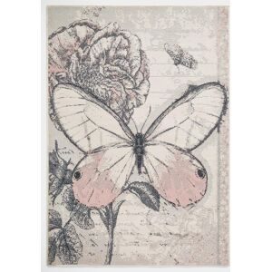 bonprix Teppich mit großem Schmetterlingrosa 2 (80/150 cm)false