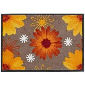 bonprix Fußmatte mit Blumenmotivorange 3 (78/114 cm)false