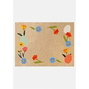 bonprix Waschbare Fußmatte mit frühlingshaftem Designbunt 1 (38/59 cm)false