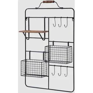bonprix Wandregal mit Körbenschwarz false