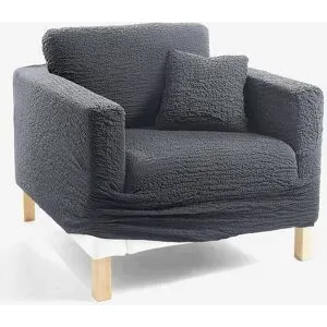 bonprix GAICO Husse mit Crincle Designgrau 1 (Sessel mit Armlehnen 80-100 cm)false