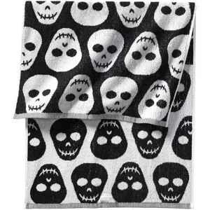 bonprix Handtuch mit Totenkopf Musterschwarz 2 (2er Pack Handtuch 50/100 cm)false