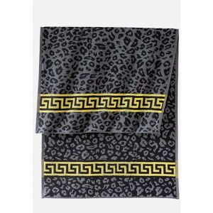 bonprix Handtuch mit Leo Musterschwarz 2 (2er Pack Handtuch 50/100 cm)false