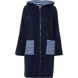 bonprix Frottee Bademantel aus Bio-Baumwolle mit Reißverschlussblau 52Damen