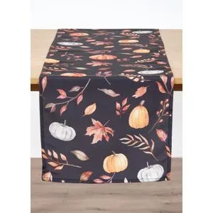 bonprix Tischläufer mit Kürbis Motiv wasserabweisendschwarz 2 (LxB 160/40 cm)false
