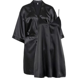 bonprix Morgenmantel-Set: Kimono + Negligé (2-tlg.Set)schwarz 52Damen