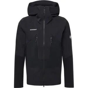 Mammut Leichte Skitourenjacke mit Bodymapping-Design Aenergy Pro SO Hybrid Hooded Jacket Men Schwarz L