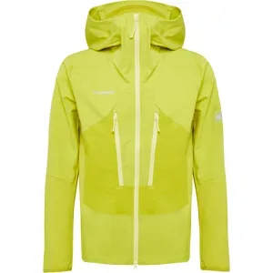 Mammut Leichte Skitourenjacke mit Bodymapping-Design Aenergy Pro SO Hybrid Hooded Jacket Men Gelb XL