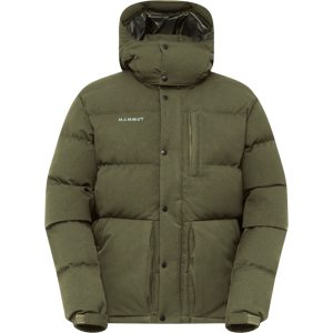 Mammut Wasserabweisende Daunenjacke in traditioneller Alpin-Optik Roseg 2.0 IN Hooded Jacket Men Grün XXL