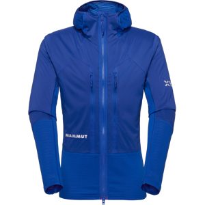 Mammut Vielseitige, wärmeregulierende Hybridjacke für die Berge Eiger Nordwand IN Flex Air Hybrid Hooded Jacket Men Blau XL