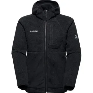 Mammut Warme Sherpa-Fleecejacke für den Alltag Falera Pro ML Hooded Jacket Men Schwarz M