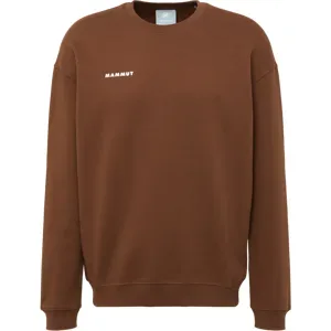 Mammut Warmer Rundhalspullover aus 100 % ökologischer Baumwolle Base ML Crew Neck Men Mini Logo Brown L