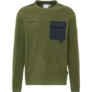 Mammut Vielseitiges Outdoor-Fleeceoberteil Moonstone Light ML Hybrid Crew Neck Grün S